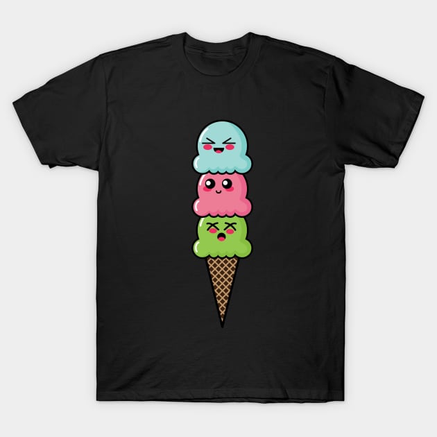 Cute Ice Cream Cone T-Shirt by lisanisafazrin